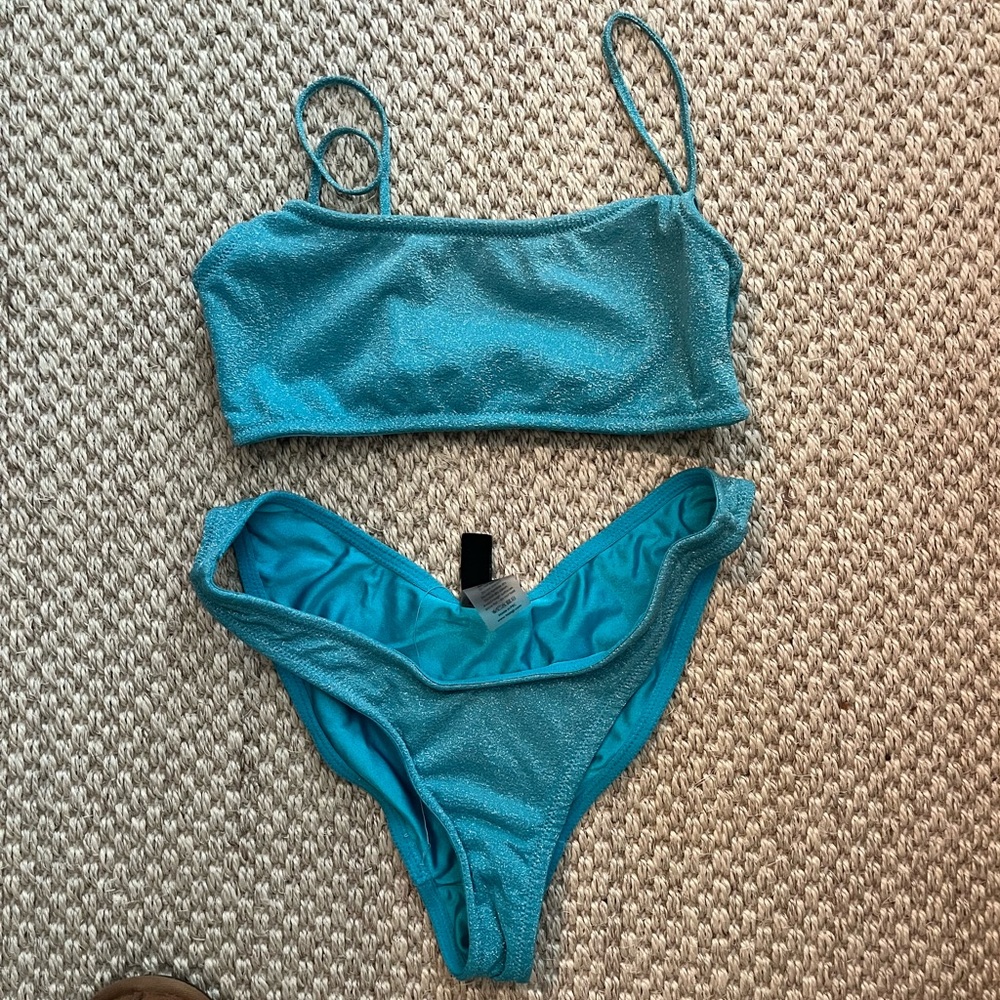 Triangl Mica Blue Sparkle Bikinj Set